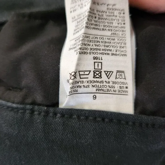 Old Navy Pants Womens Size 6 High Rise Pixie Skinny Ankle Black - Picture 10 of 12